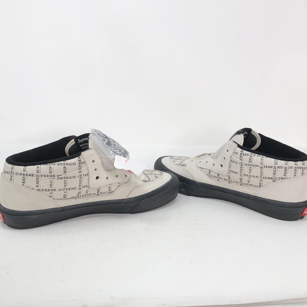 Vans x Supreme Half Cab Pro ‘92 Men’s Off White Black Skateboard Shoes - Size 8 - Picture 15 of 16